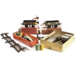 Hornby 0 Gauge wagons accessories Dinky Toys and other items: comprising four boxed Post-War wagons,