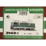 LGB Gauge 1 BoBo Electric Locomotive: Ref 2143 0, in Rhatische Bahn Green livery as No 612, VG-E,