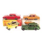 A Dinky Toys 130 Ford Consul Corsair, red body, off-white interior, 1424 Renault 12, in original