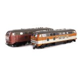 Lima 0 Gauge 2-rail Locomotives: comprising two Bo-Bo diesel locomotives, both repainted, one in