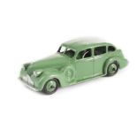 A Dinky Toys 39d Buick Viceroy, green body and ridged hubs, blued axles, VG, minor retouching to