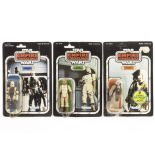 Vintage Kenner Star Wars ESB Bounty Hunter 3 3/4” Figures, 48 back 4-Lom, punched card (tab in