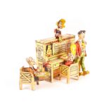 A Unique Art Manufacturing Co tinplate clockwork L’il Abner’s Dogpatch Band, comprising Piano and