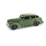 A Pre-War Dinky Toys 39d Buick Viceroy, green body, black smooth hubs, VG, silver paint splash to