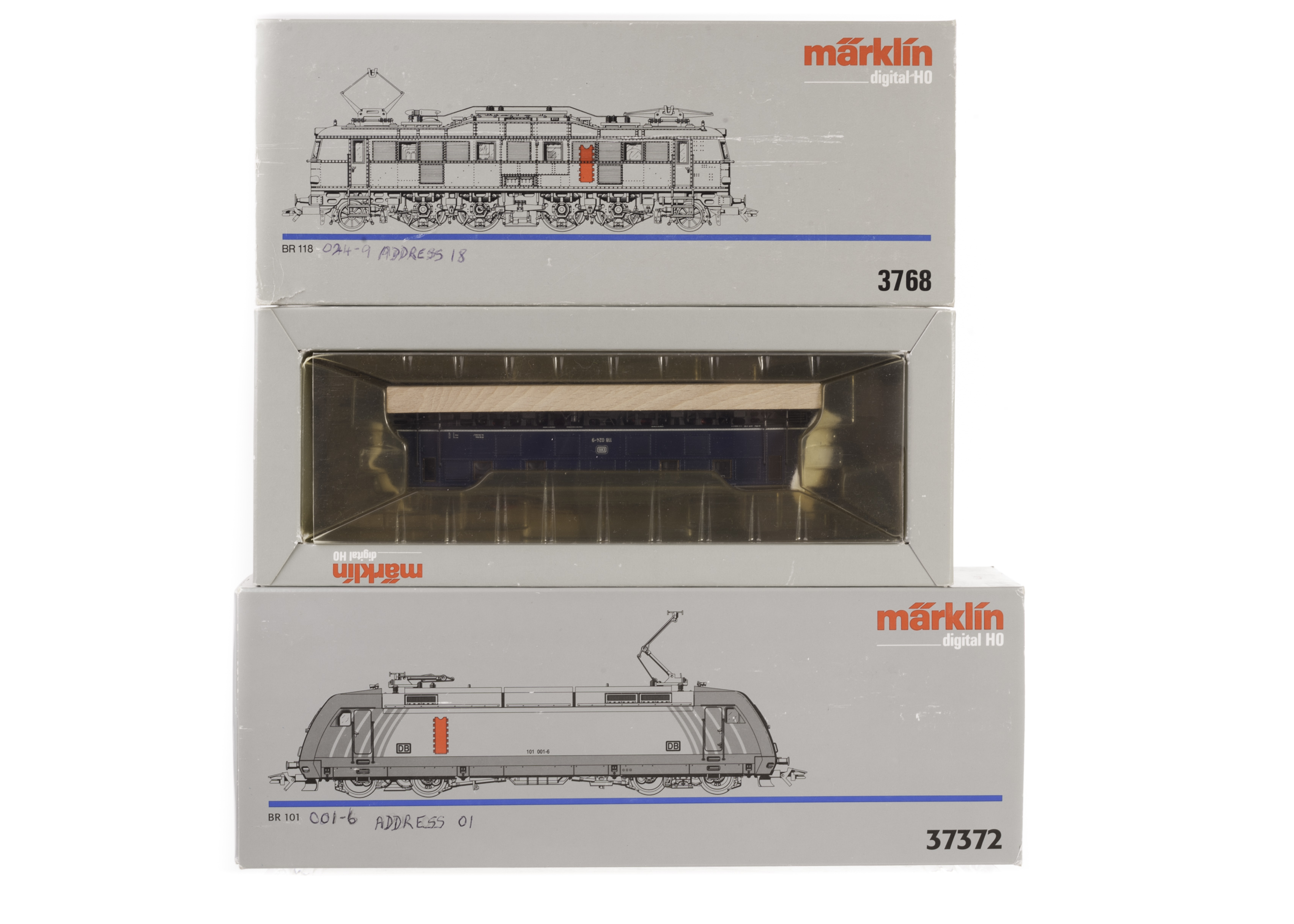 Märklin Digital H0 Gauge 3-rail/stud contact Electric Locomotives: comprising ref 3768, as DB 118