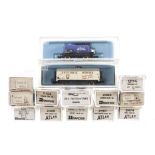 N Gauge Continental freight stock by various makers: fourteen assorted wagons, including vans,