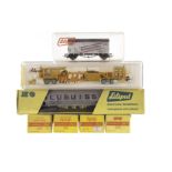 H0 Gauge rolling stock by Liliput: including Container wagon, Alusuisse, Esso tanker, bogie