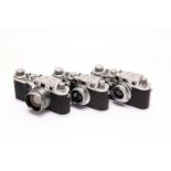 Leica Rangefinder Cameras: three Leica cameras, serial nos. 119468 / 366068 / 446338, each with