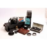 Various Cameras & Accessories: quantity of various cameras and accessories including Carl Zeiss