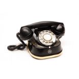 A Belgium Dial Bakelite Telephone, marked 'Bell Telephone MFG Company', converted for modern usage