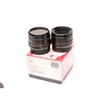 Leitz Summicron-R Lenses: two Leitz Summicron-R f/2 50mm lenses, one boxed (2)