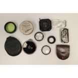 Various Photographic Items: small quantity of various photographic items including part lenses and