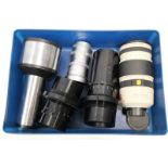 Various Lenses: quantity of various lenses including Canon CL f/1.4-2.1 8-120mm, Kershaw Super