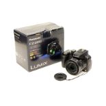 A Panasonic Lumix FZ200 Digital Camera, in maker's box