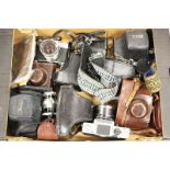 Cameras: a  selection of various cameras including Topcon, Exakta and Diax models (a lot)