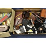 Various Equipment, including Leitz items, Barr & Stroud military pattern binoculars, and other items