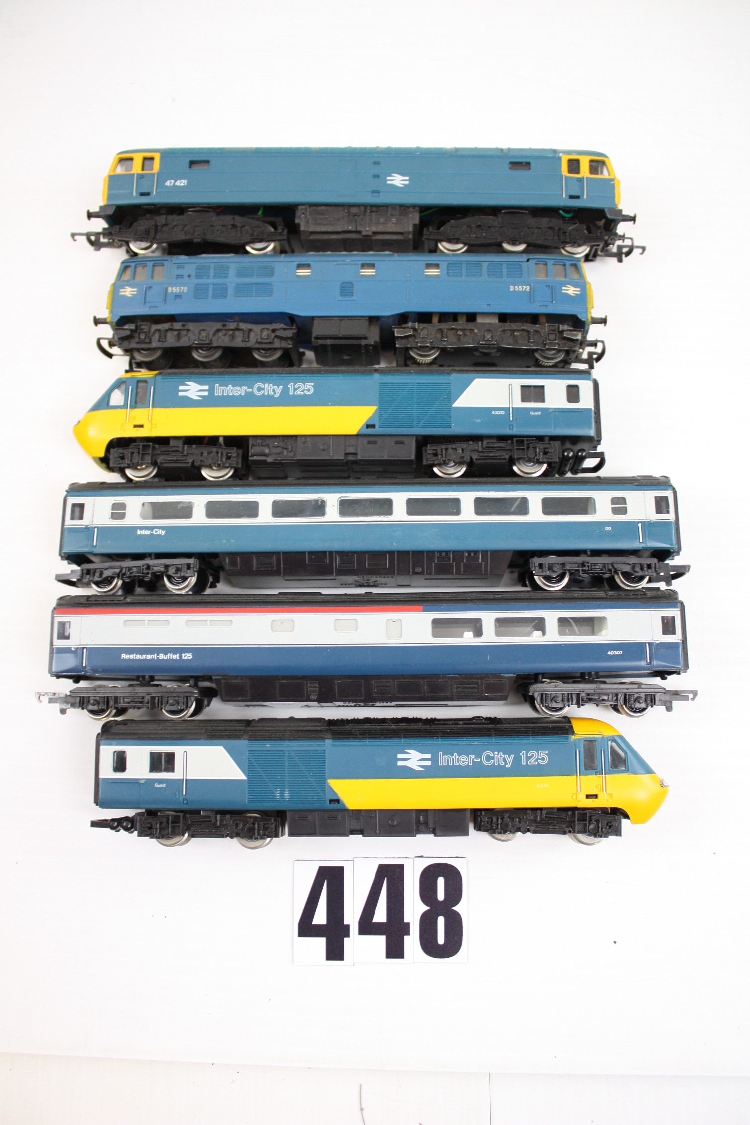 BR Blue era OO Gauge Diesel Trains by Triang and Hornby: comprising class 47 421, class 31 D5572,