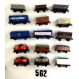 Trix Twin Railway OO Gauge late freight stock: mostly of the plastic/nylon coupling era, including