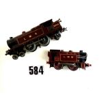Hornby O Gauge Clockwork LMS maroon Type  No 1 Special and No 2  Locomotives: No 1 0-4-0  Special