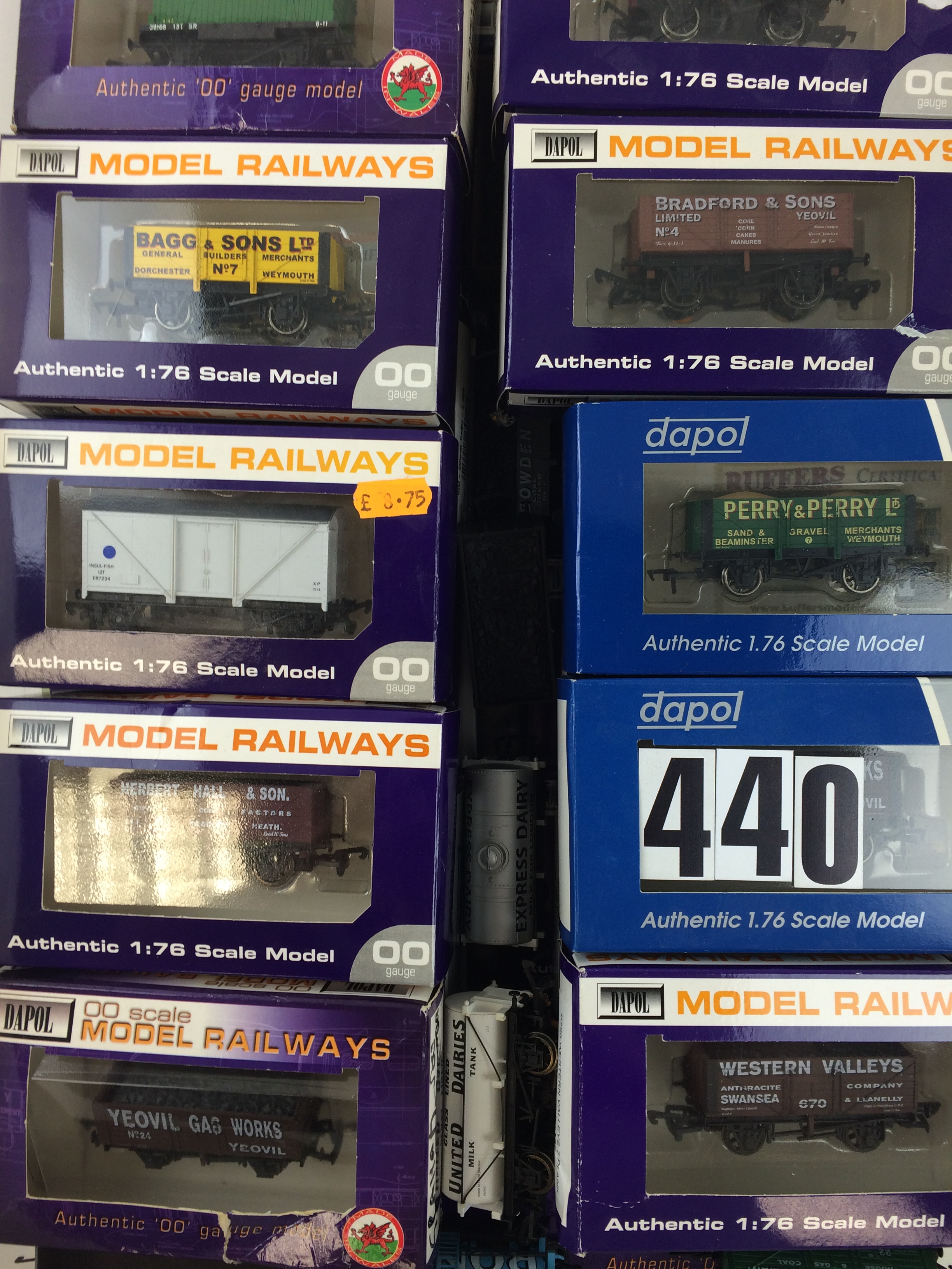 Dapol OO Gauge Freight stock: the majority in original boxes, including open wagons, tankers and