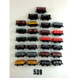 Trix Twin Railway OO Gauge plastic-era Private Owner wagons: a collection of 27 assorted wagons