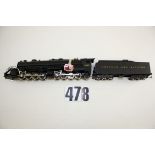 American HO Gauge Norfolk & Western RR locomotive by Rivarossi: a 2-8-8-2 locomotive with twelve-