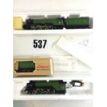Liliput OO Gauge LNER steam locomotives: comprising Apple Green 4472 'Flying Scotsman' and tender,