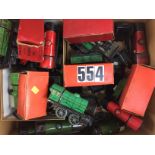 Hornby O Gauge MO and no 20 clockwork Locomotives and rolling stock: a large box of assorted MO