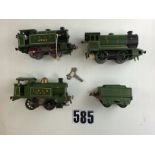 Hornby O Gauge Clockwork  LNER green 0-4-0 Tank and Tender  Locomotives: No 1 Tank 0-4-0, F,