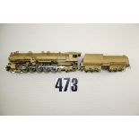 American HO Gauge Brass locomotive by unknown Japanese maker: a 4-10-2 locomotive with twelve-