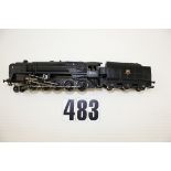 Adapted/Superdetailed Hornby 9F class OO Gauge Locomotive: finished in BR black as no 92150, with