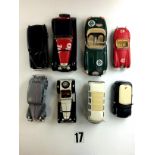 Maisto and Burago: 1:18 and 1:24 scale models, including Jaguar E-type, Jaguar XK 120, and others,