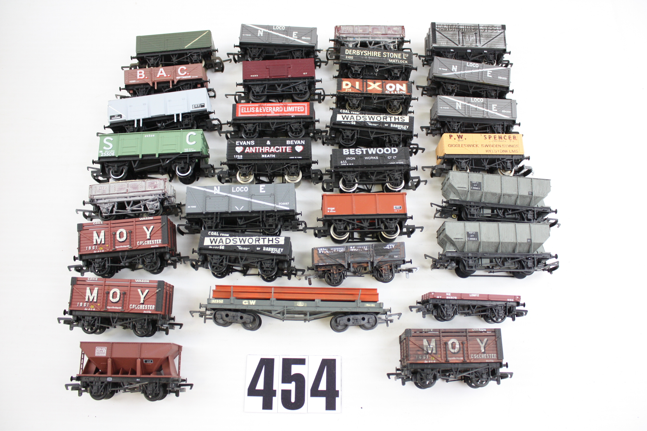 Unboxed OO Gauge Freight Stock by various makers: comprising Hopper wagons and Open wagons by