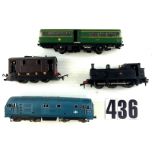 Assorted OO gauge locomotives by various makers: comprising a Hornby-Dublo R1 in BR black with