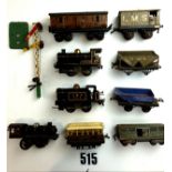 Two Early Horby O Gauge 0-4-0 No 1 Locomotives;  one with tender (missing body), three OAGs, a