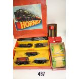 Hornby O Gauge No 55 Goods set and accessories: the set including BR black tender locomotive 60199