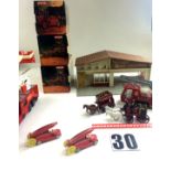 Matchbox Fire Engines and Station: including a SuperKings 'Simon Snorkel' and K9 fire tender,