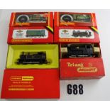 Hornby and Triang OO Gauge 0-6-0 locomotives: Six locomotives, comprising Triang R153 Saddle tank,