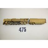 American HO Gauge Brass locomotive by unknown Japanese maker: a 4-10-4 locomotive with fourteen-