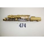 American HO Gauge Brass locomotive by NJ Custom Brass (Japan): a 2-10-10-2 locomotive with small