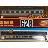 Airfx and Mailine 00 Gauge Inter-City blue  and grey Coaches: Airfix Brake, GMR all 1st  and