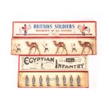 Britains sets 48 Egyptian Camel Corps in ROAN box,   and 117 Egyptian Infantry in Whisstock box,