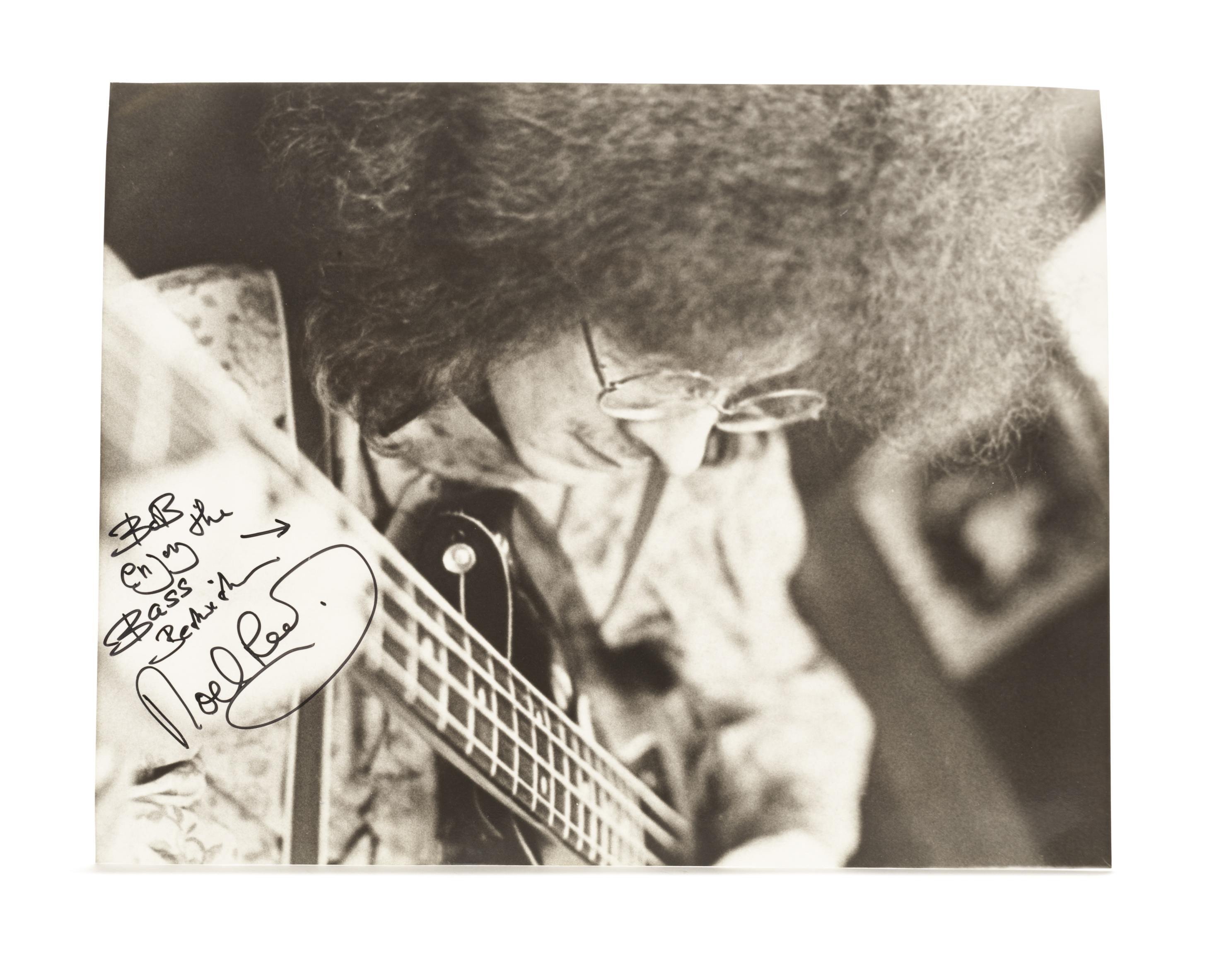 Jimi Hendrix Experience / Noel Redding: 11"x14" modern silver print with image of Noel playing his