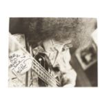 Jimi Hendrix Experience / Noel Redding: 11"x14" modern silver print with image of Noel playing his