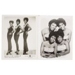 Female Artists: folder containing promo and gum cards, photographs including The Supremes, the