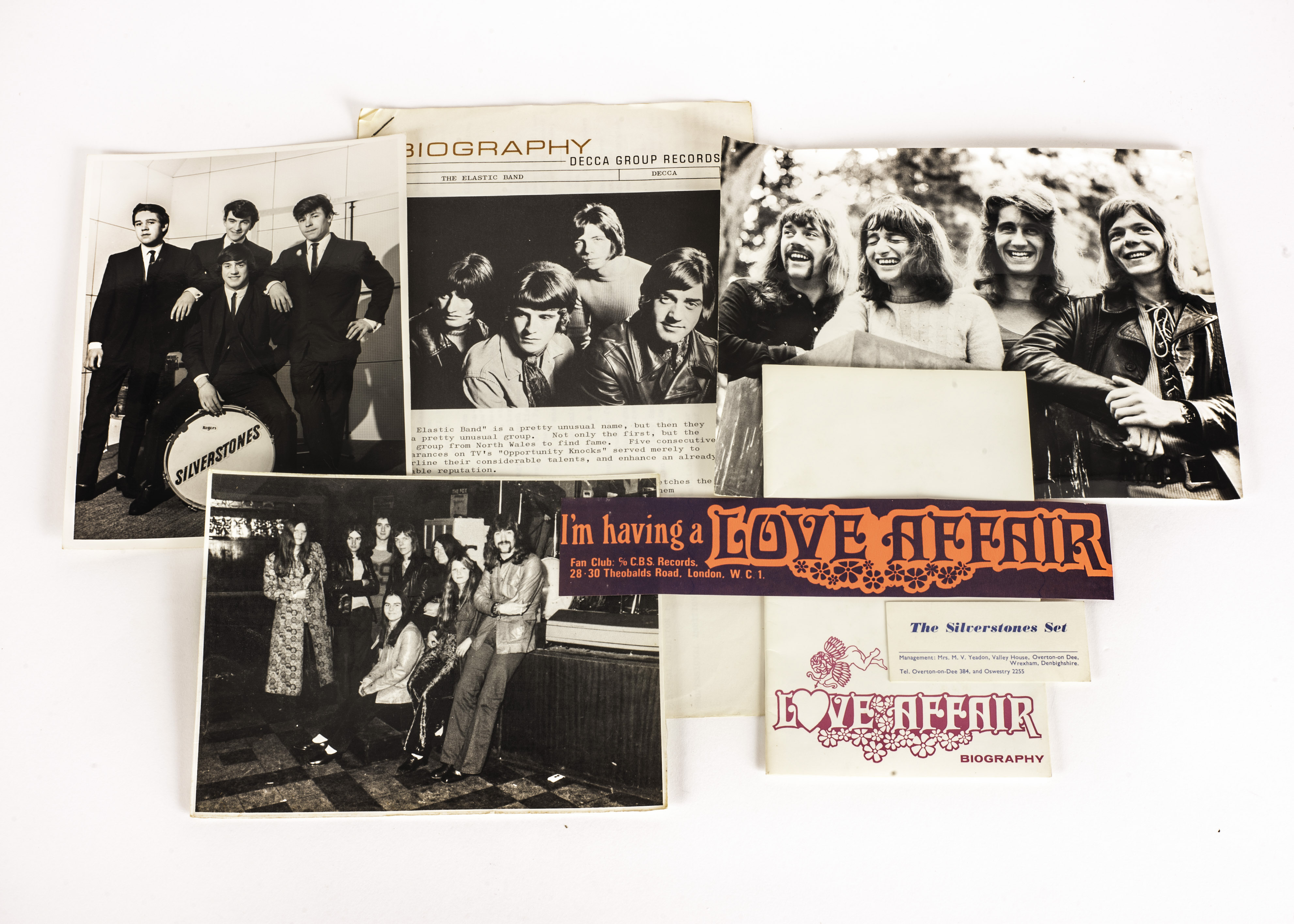 The Love Affair And Related: three boxes of ephemera of the band and related groups The