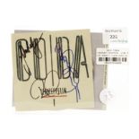 Led Zeppelin:  CD album 'Coda' signed by Plant and Page and insert signed by Page, Plant and