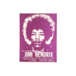 Jimi Hendrix: Original handbill / flyer for the Will Rogers Coliseum, Fort Worth Texas, USA.