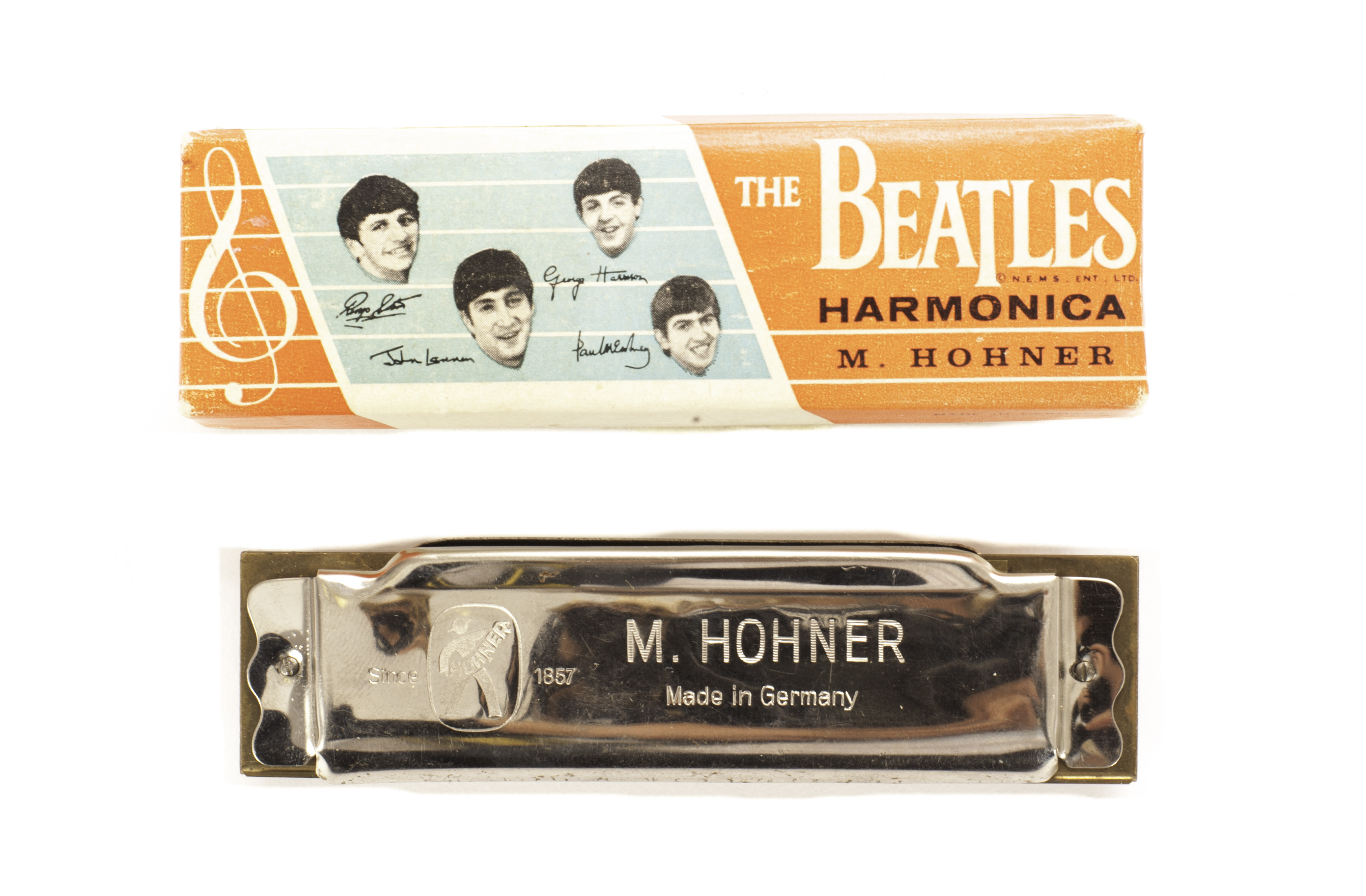 The Beatles: Original Hohner harmonica in box (NEMS, Circa 1964), Hohner took a regular harmonica