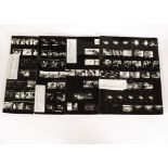 The Doors:  four silver print contact sheets of the band on tour Germany 1968,  images show the band